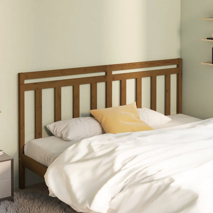 Bed Headboard | Honey Brown | Solid Pine Wood | 206 cm wide