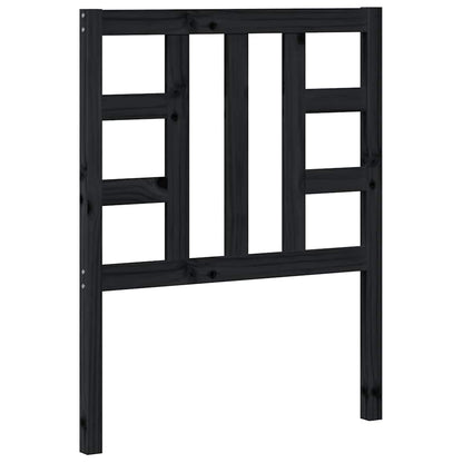 Bed Headboard | Black | Solid Pine Wood | 81 x 4 x 100 cm | Bed Headboard