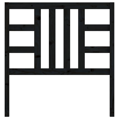 Bed Headboard | Black | Solid Pine Wood | 81 x 4 x 100 cm | Bed Headboard