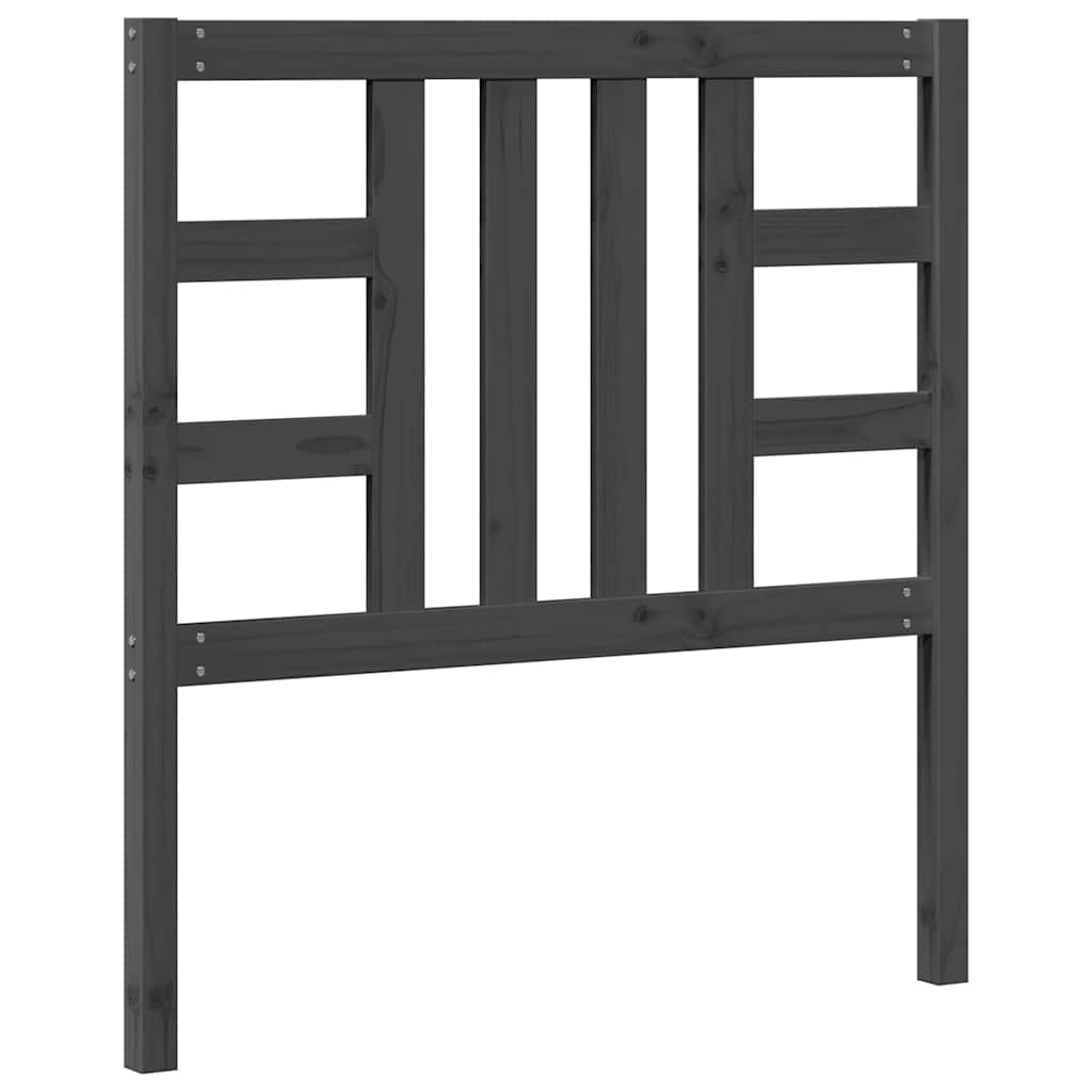 Bed Headboard | Grey | Solid Pine Wood | 96x4x100 cm | Attractive Design