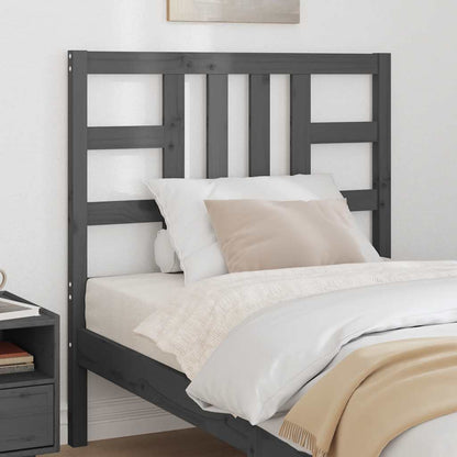 Bed Headboard | Grey | Solid Pine Wood | 96x4x100 cm | Attractive Design