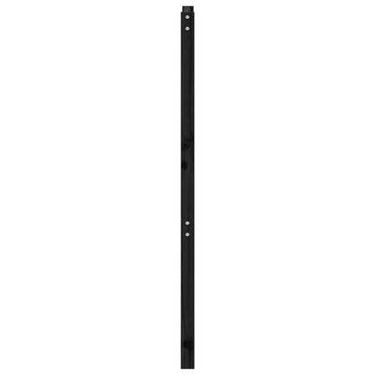 Bed Headboard | Black | Solid Pine Wood | Medium |  Decorative Inlays