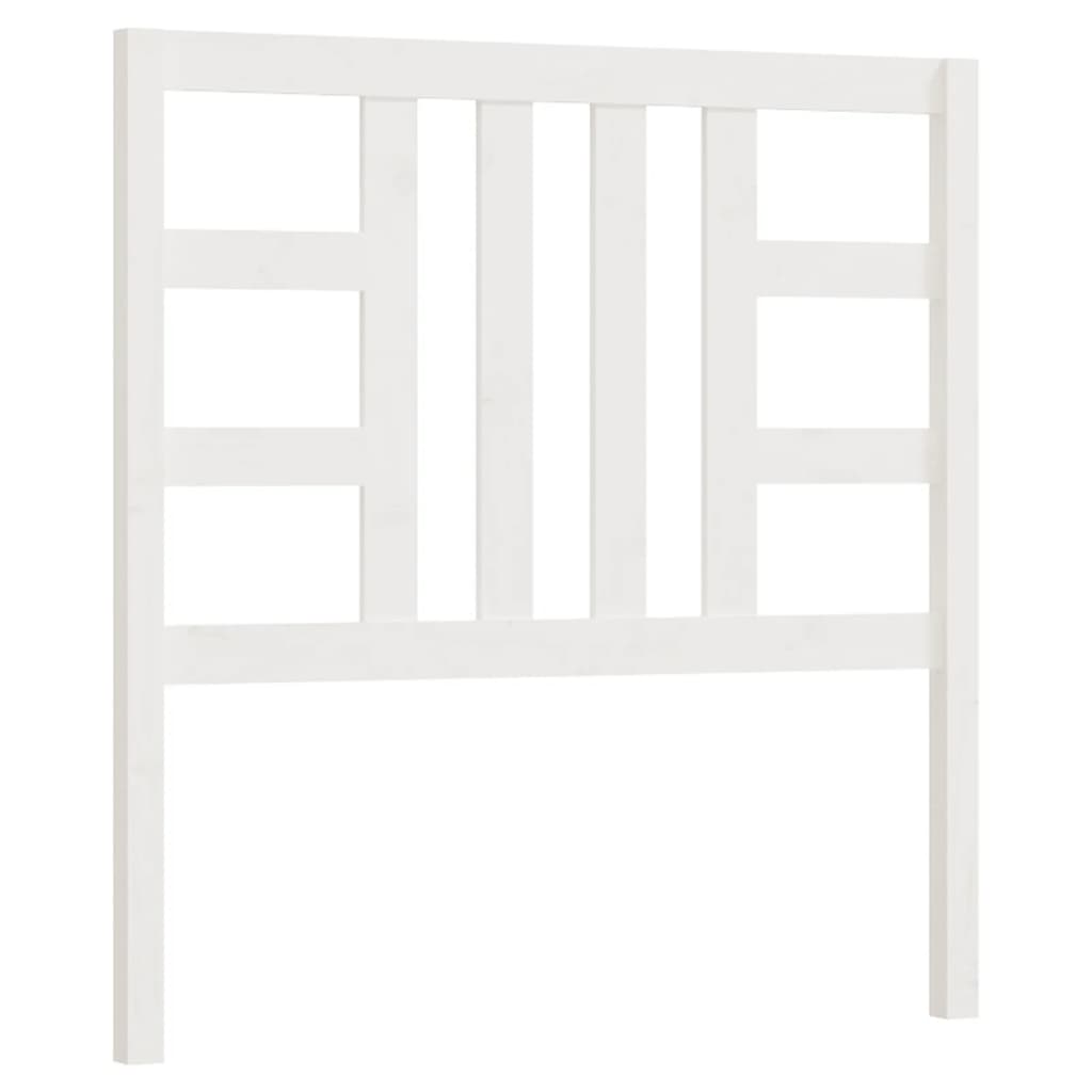 Bed Headboard White 106x4x100 cm Solid Wood Pine