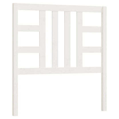 Bed Headboard White 106x4x100 cm Solid Wood Pine