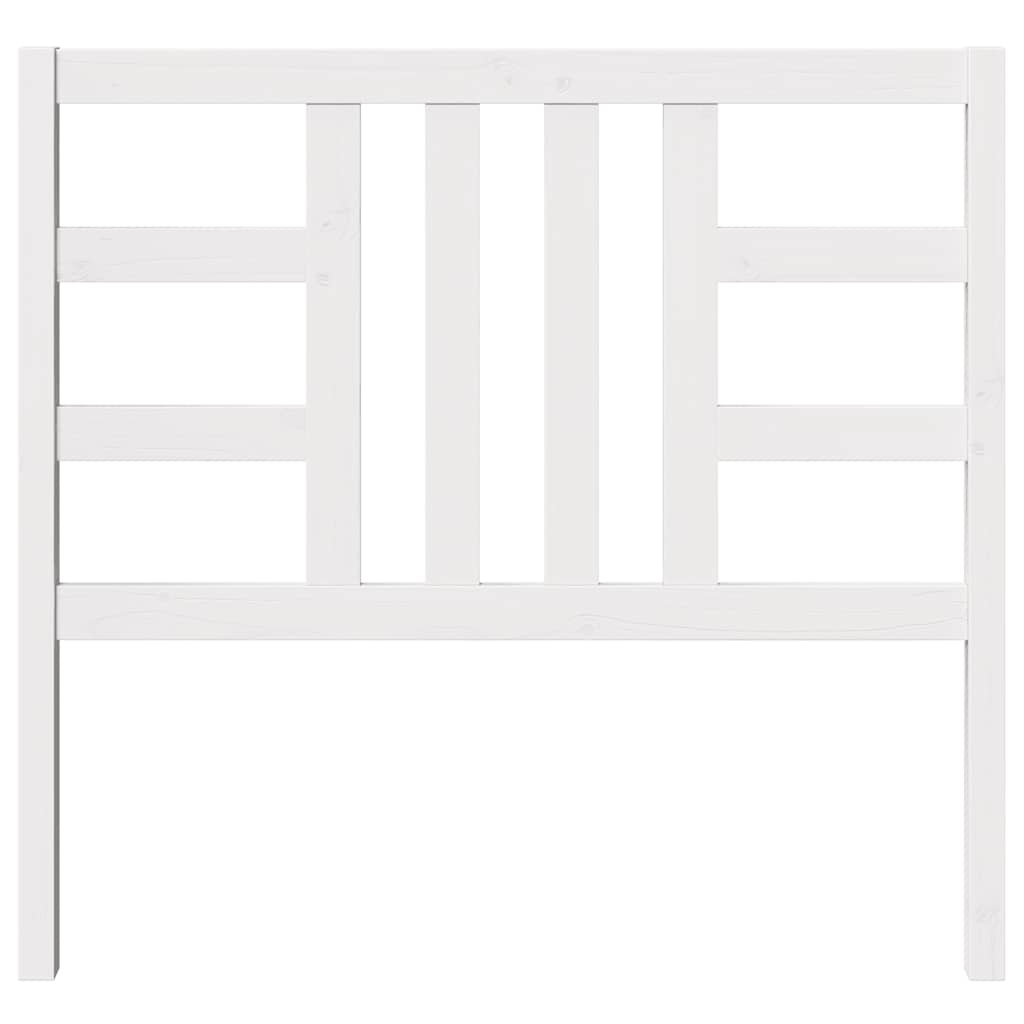 Bed Headboard White 106x4x100 cm Solid Wood Pine