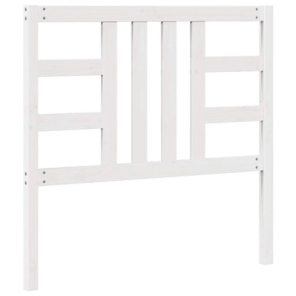 Bed Headboard White 106x4x100 cm Solid Wood Pine