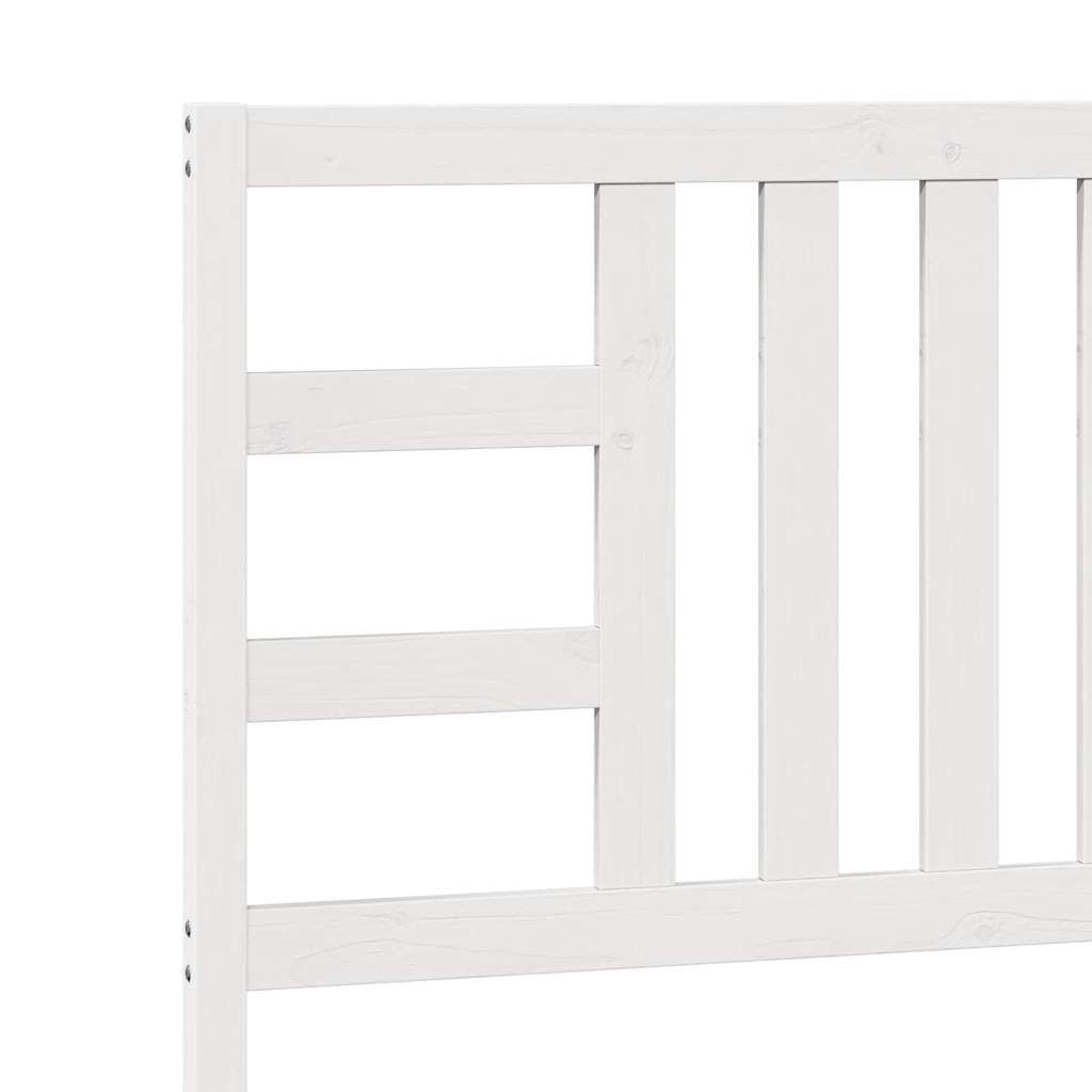 Bed Headboard White 106x4x100 cm Solid Wood Pine