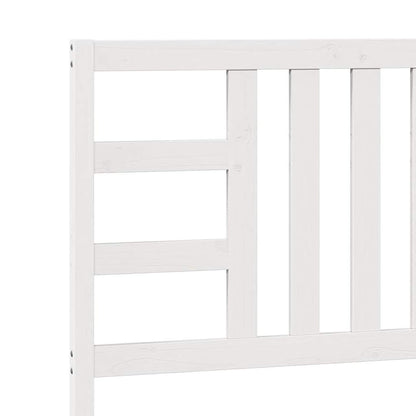 Bed Headboard White 106x4x100 cm Solid Wood Pine