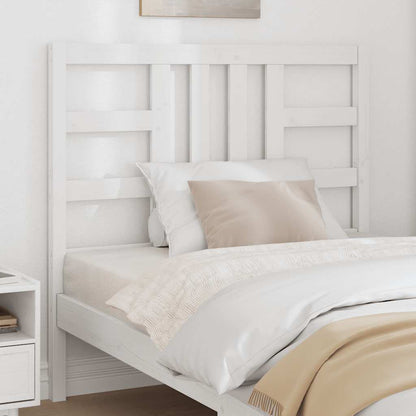Bed Headboard White 106x4x100 cm Solid Wood Pine