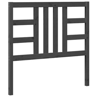 Bed Headboard Grey 106x4x100 cm Solid Wood Pine
