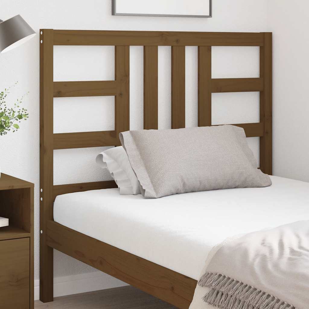 Bed Headboard | Honey brown | Solid pine wood | Medium | Durable