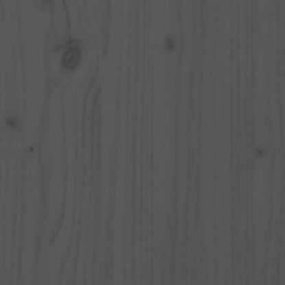 Bed Headboard Grey 126x4x100 cm Solid Wood Pine