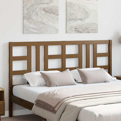 Bed Headboard Honey Brown 146x4x100 cm Solid Wood Pine