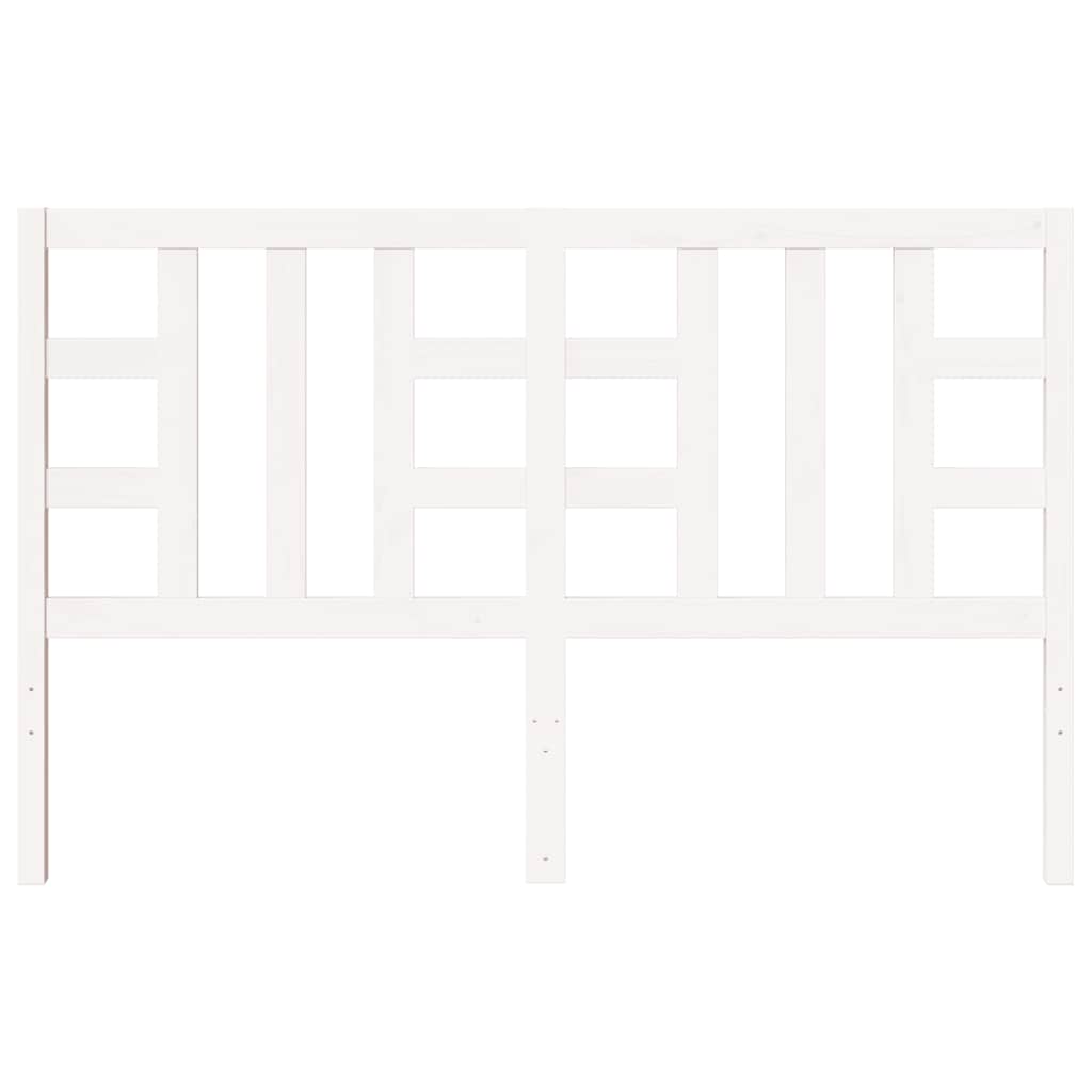Bed Headboard White 156x4x100 cm Solid Wood Pine