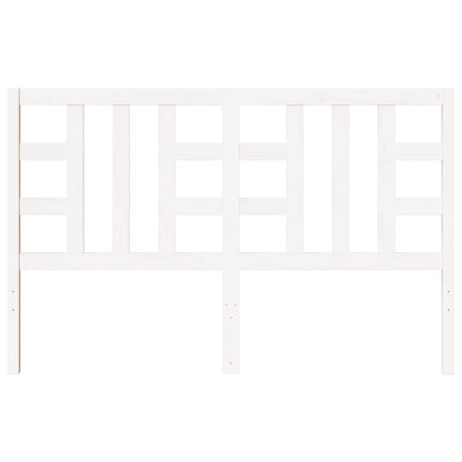 Bed Headboard White 156x4x100 cm Solid Wood Pine