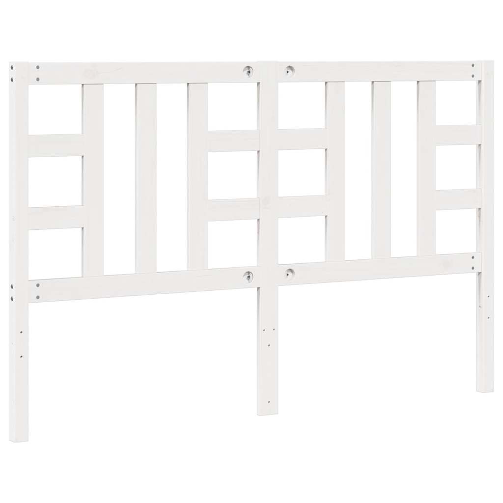 Bed Headboard White 156x4x100 cm Solid Wood Pine
