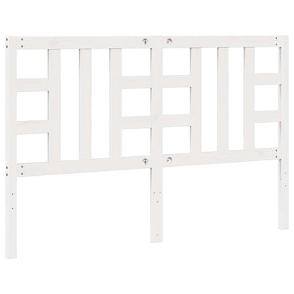 Bed Headboard White 156x4x100 cm Solid Wood Pine
