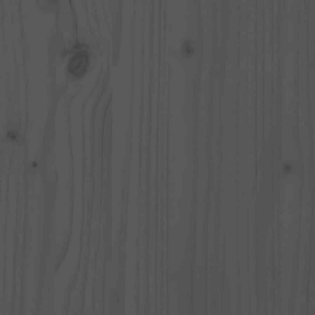 Bed Headboard Grey 166x4x100 cm Solid Wood Pine