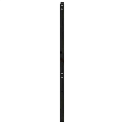 Bed Headboard Black 166x4x100 cm Solid Wood Pine