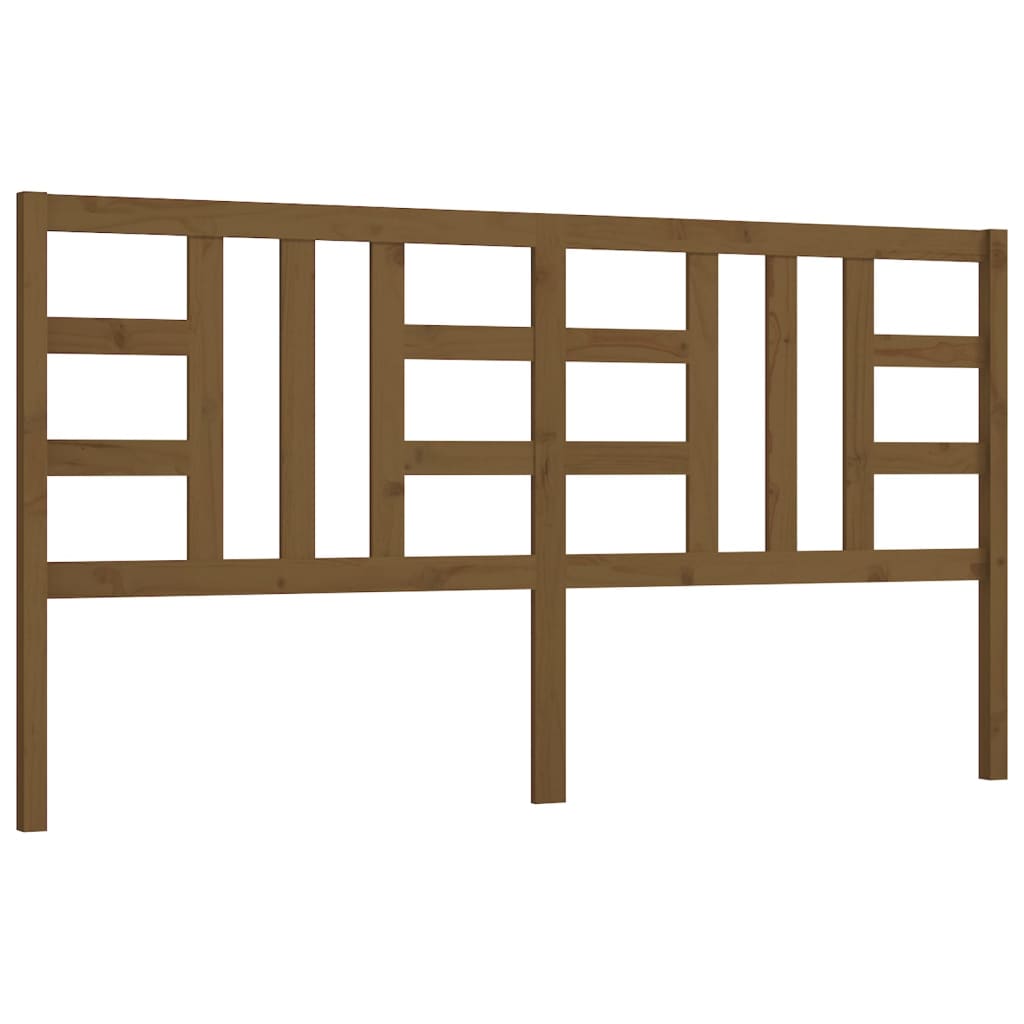 Bed Headboard Honey Brown 206x4x100 cm Solid Wood Pine