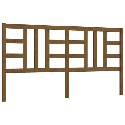 Bed Headboard Honey Brown 206x4x100 cm Solid Wood Pine