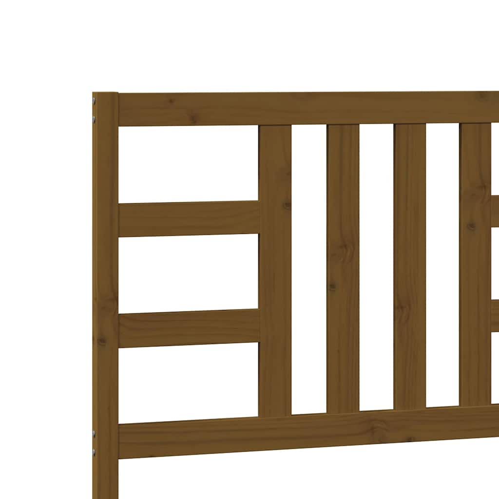 Bed Headboard Honey Brown 206x4x100 cm Solid Wood Pine
