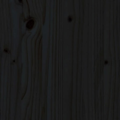 Bed Headboard Black 80.5x4x100 cm Solid Pine Wood