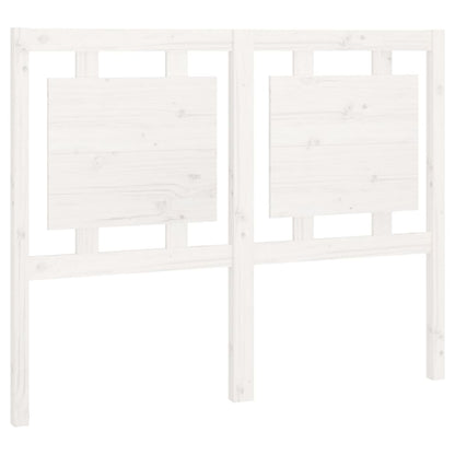 Bed Headboard White 125.5x4x100 cm Solid Pine Wood