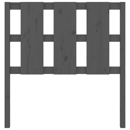 Bed Headboard Grey 95.5x4x100 cm Solid Wood Pine
