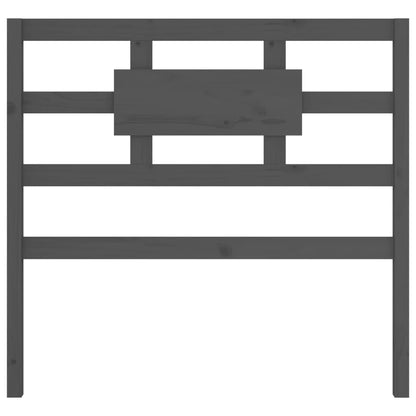 Bed Headboard Grey 80.5x4x100 cm Solid Wood Pine