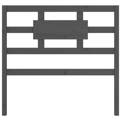 Bed Headboard Grey 105.5x4x100 cm Solid Wood Pine