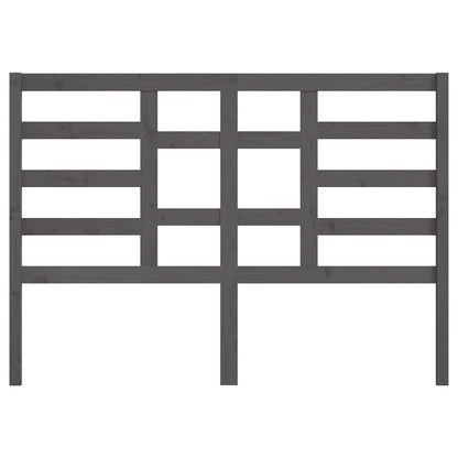 Bed Headboard Grey 141x4x104 cm Solid Wood Pine