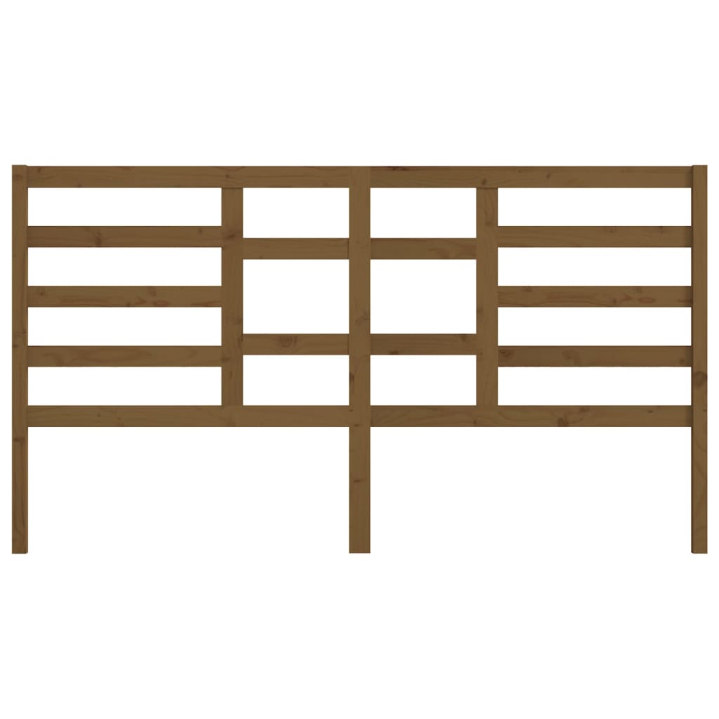 Bed Headboard Honey Brown 186x4x104 cm Solid Wood Pine