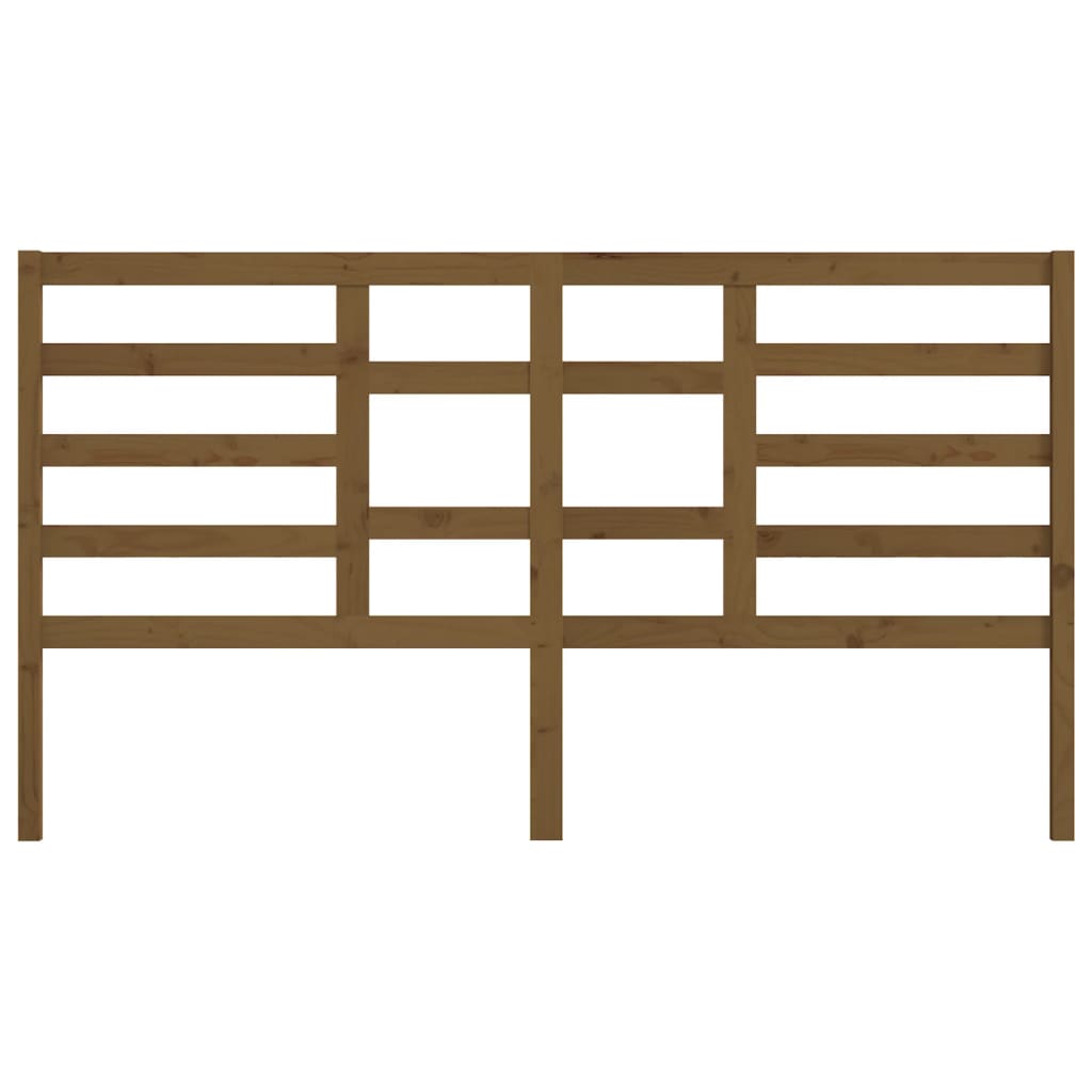 Bed Headboard Honey Brown 206x4x104 cm Solid Wood Pine