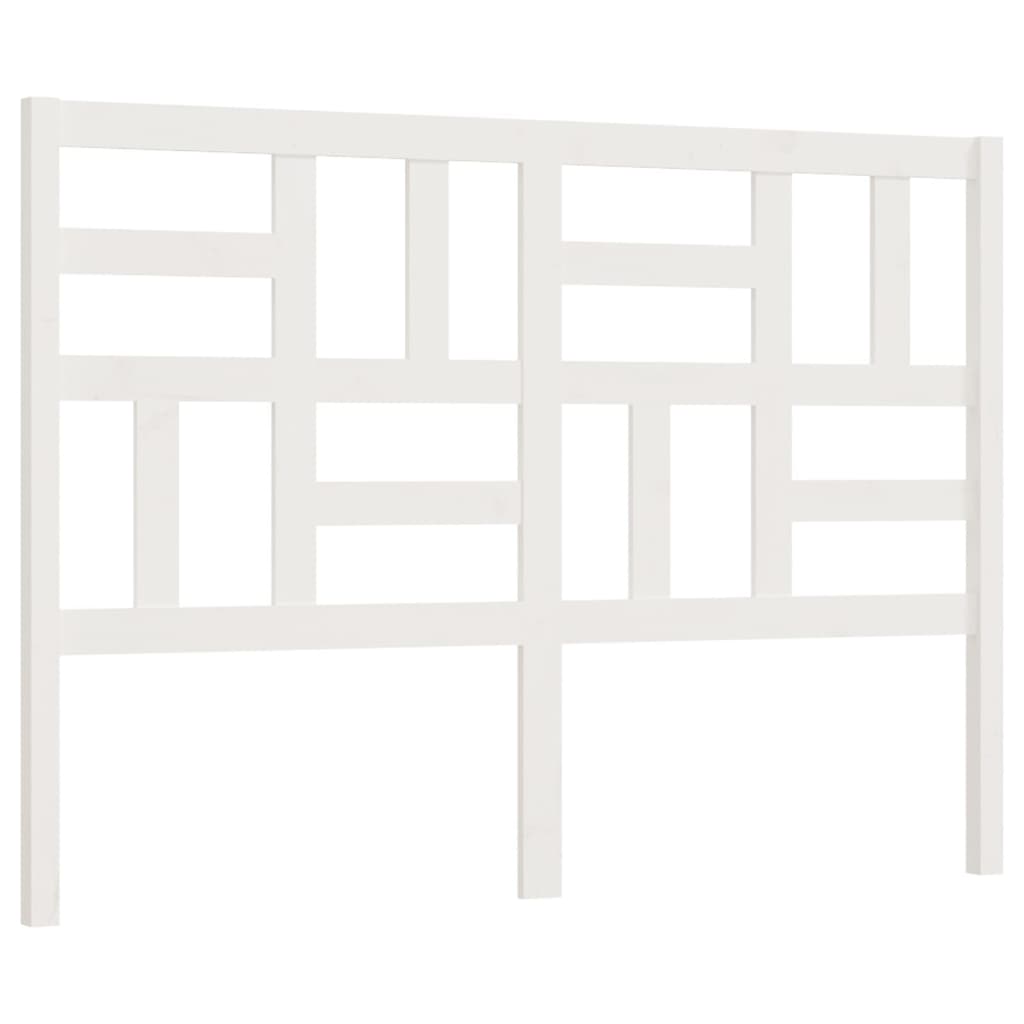 Bed Headboard White 126x4x104 cm Solid Wood Pine