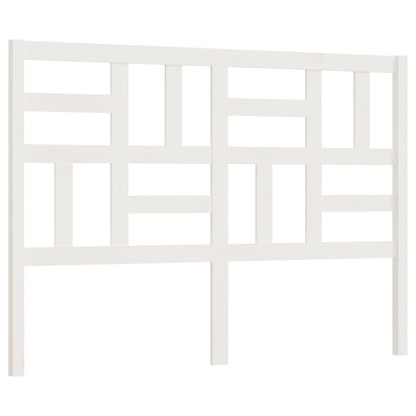 Bed Headboard White 126x4x104 cm Solid Wood Pine