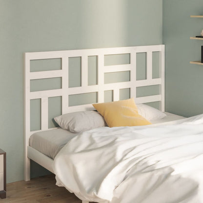 Bed Headboard White 126x4x104 cm Solid Wood Pine