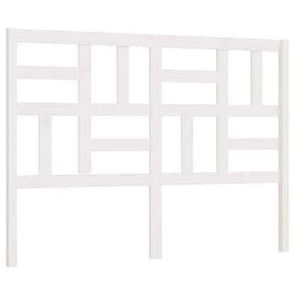 Bed Headboard White 146x4x104 cm Solid Wood Pine