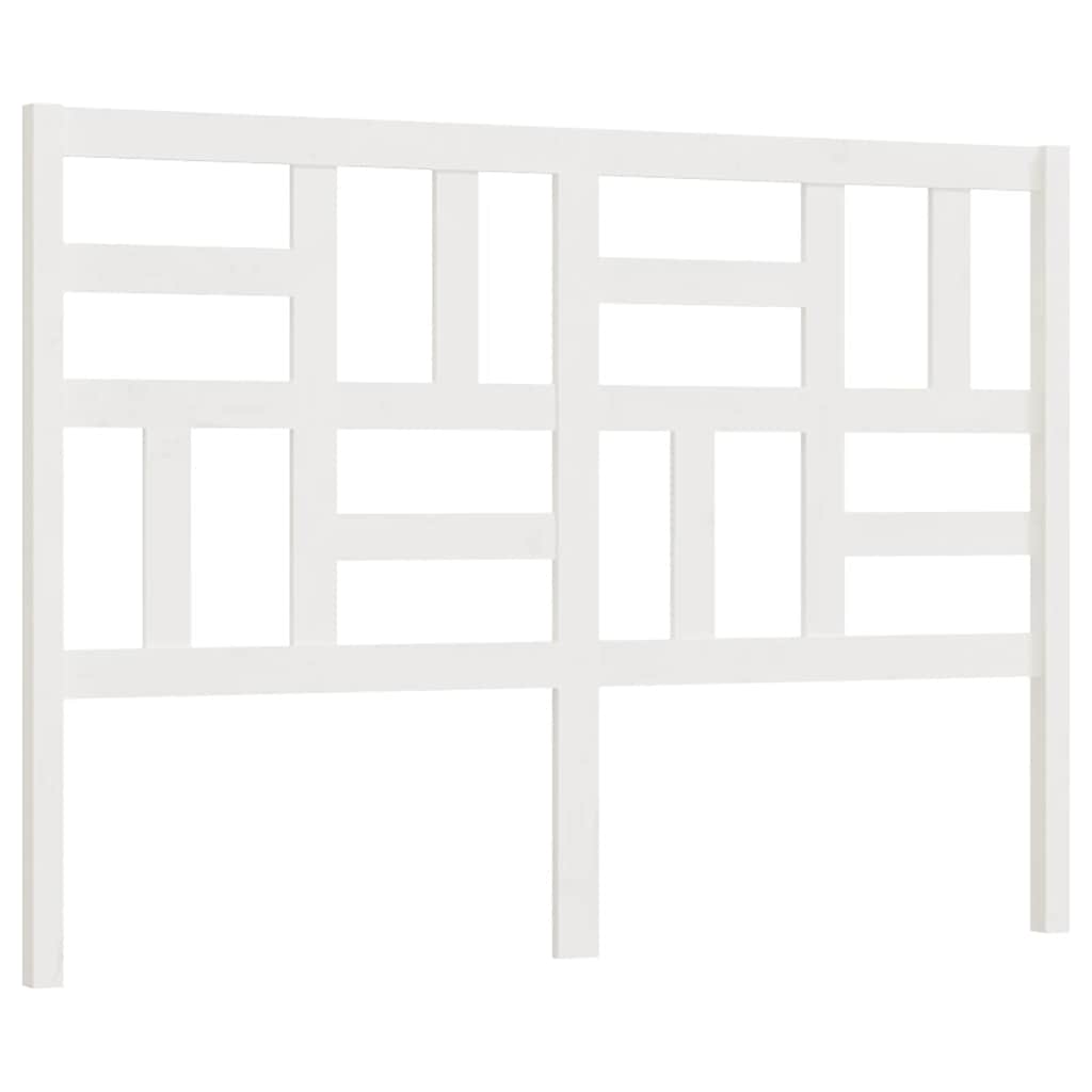 Bed Headboard White 166x4x104 cm Solid Wood Pine