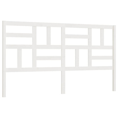 Bed Headboard White 186x4x104 cm Solid Wood Pine