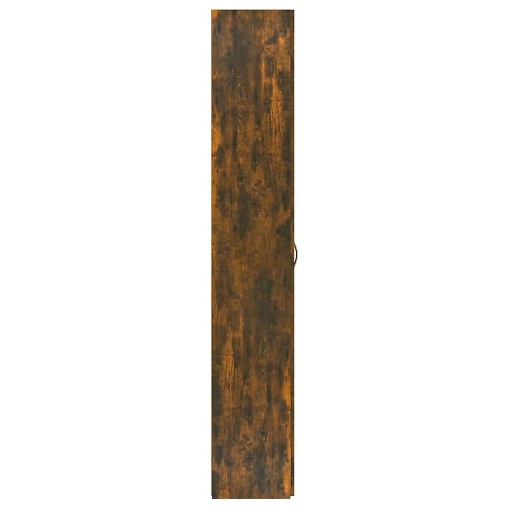 Office Cabinet Smoked Oak 60x32x190 cm Engineered Wood