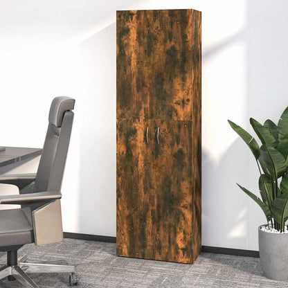 815279 vidaXL Office Cabinet Smoked Oak 60x32x190 cm Engineered Wood