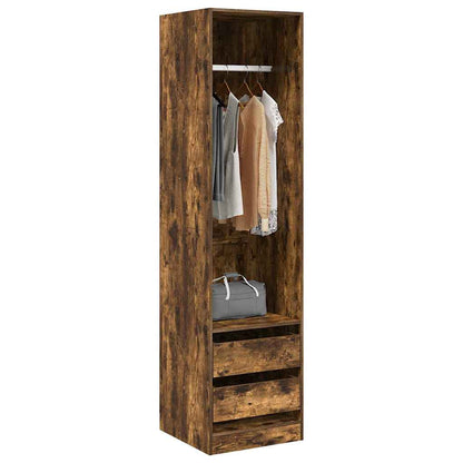 815348 vidaXL Wardrobe with Drawers Smoked Oak 50x50x200 cm Engineered Wood