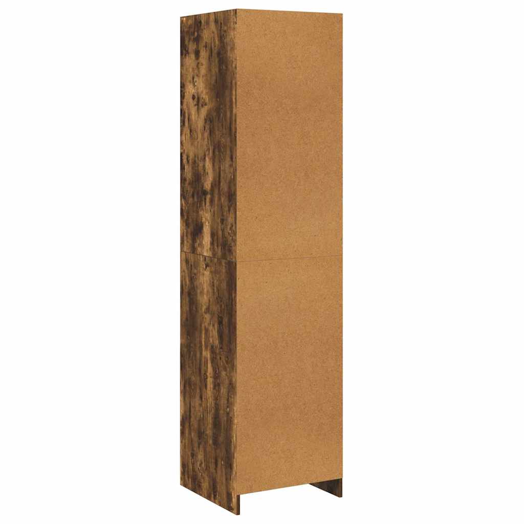 815348 vidaXL Wardrobe with Drawers Smoked Oak 50x50x200 cm Engineered Wood