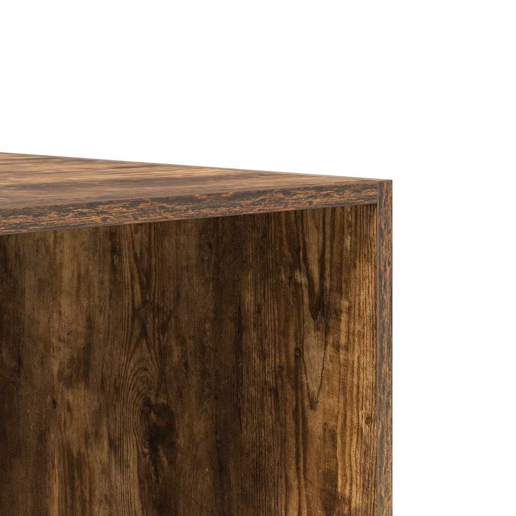 Wardrobe with Drawers Smoked Oak 50x50x200 cm Engineered Wood