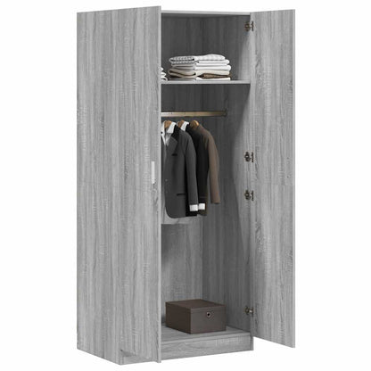 Wardrobe Grey Sonoma 80x50x180 cm Engineered Wood