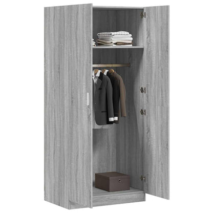 Wardrobe Grey Sonoma 80x52x180 cm Engineered Wood