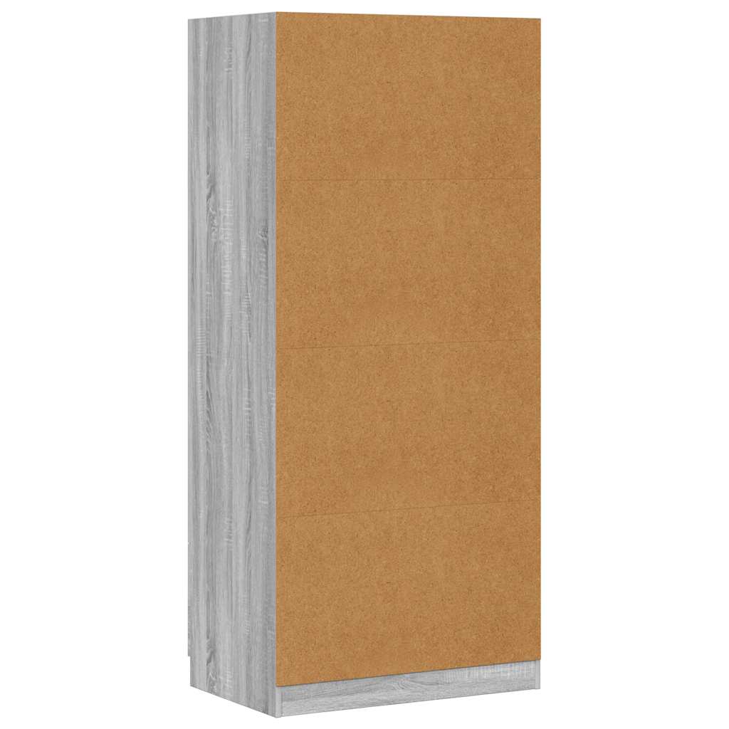 Wardrobe Grey Sonoma 80x50x180 cm Engineered Wood