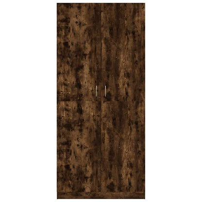 Wardrobe Smoked Oak 90x50x200 cm Engineered Wood