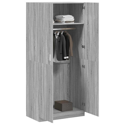 Wardrobe Grey Sonoma 90x50x200 cm Engineered Wood